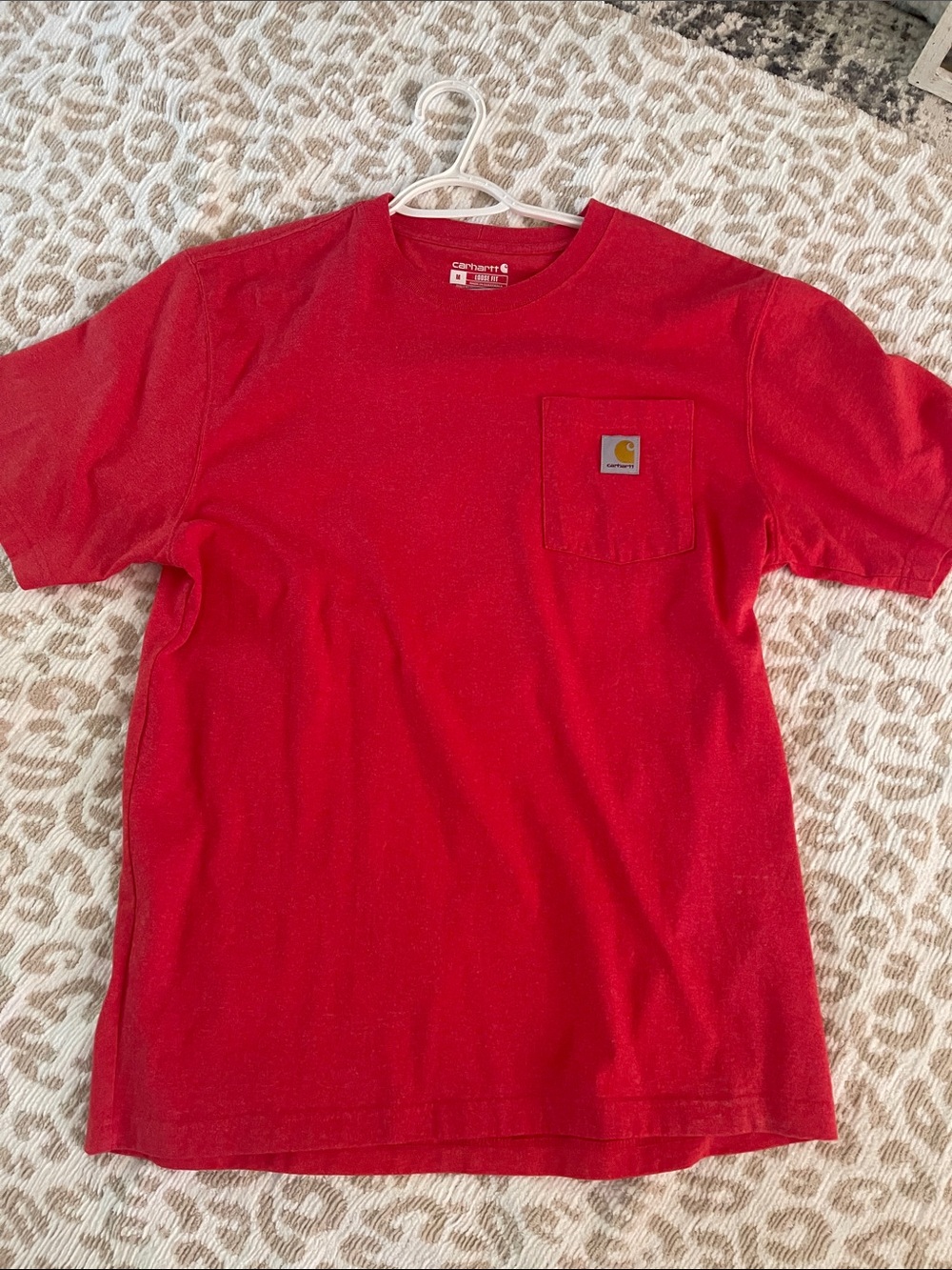 Carhartt Short-Sleeve Pocket Tee in Bright Red